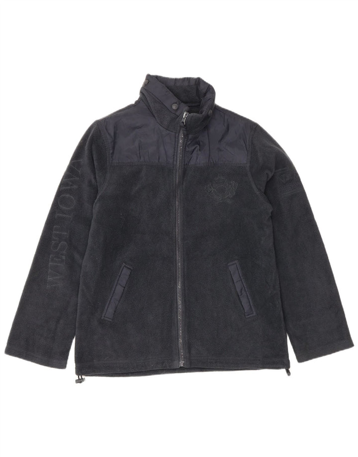 MASSIMO DUTTI Jachetă fleece cu grafică pentru băieți 11-12 ani poliester bleumarin