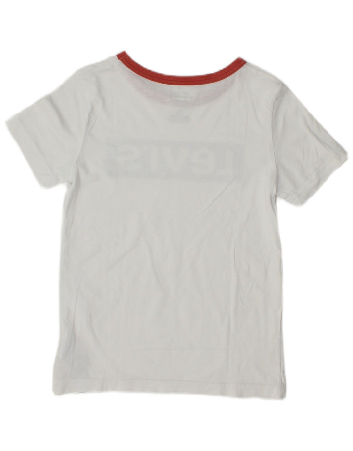 Tricou grafic LEVI'S pentru baieti Top 9-10 ani bumbac alb