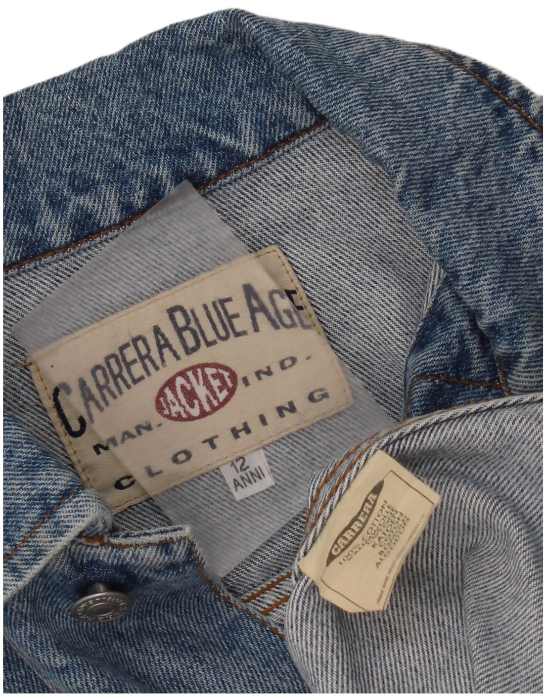 Jachetă Denim Carrera Băieți 11-12 Ani Bumbac Albastru