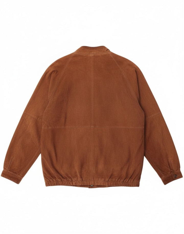 Jachetă vintage pentru bărbați din piele intoarsa IT 54 2XL maro