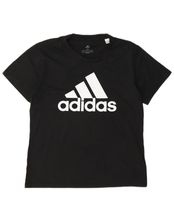 Tricou grafic cu mânecă scurtă Adidas pentru femei Top UK 12/14 Medium Black Sports
