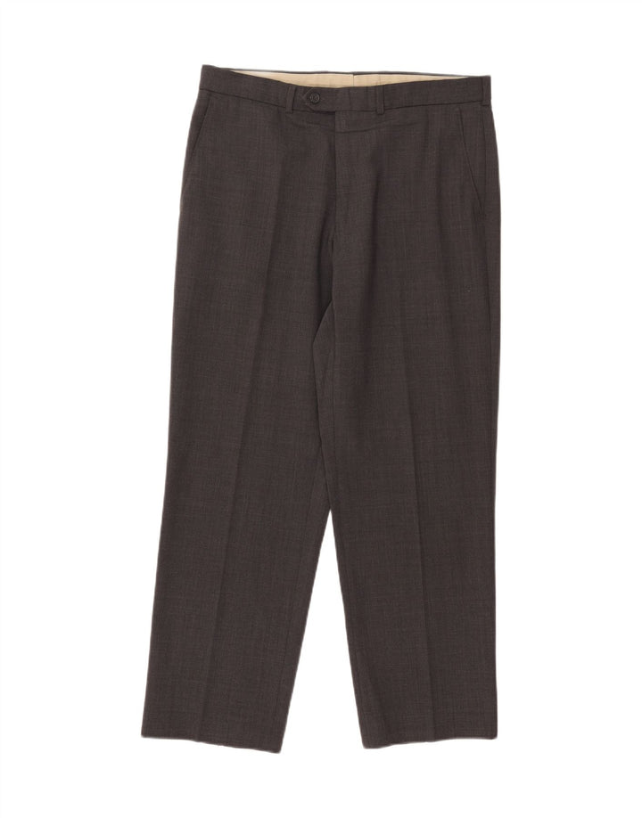 Marks & Spencer Pantaloni croiți pentru costum pentru bărbați L34 L29 Poliester gri