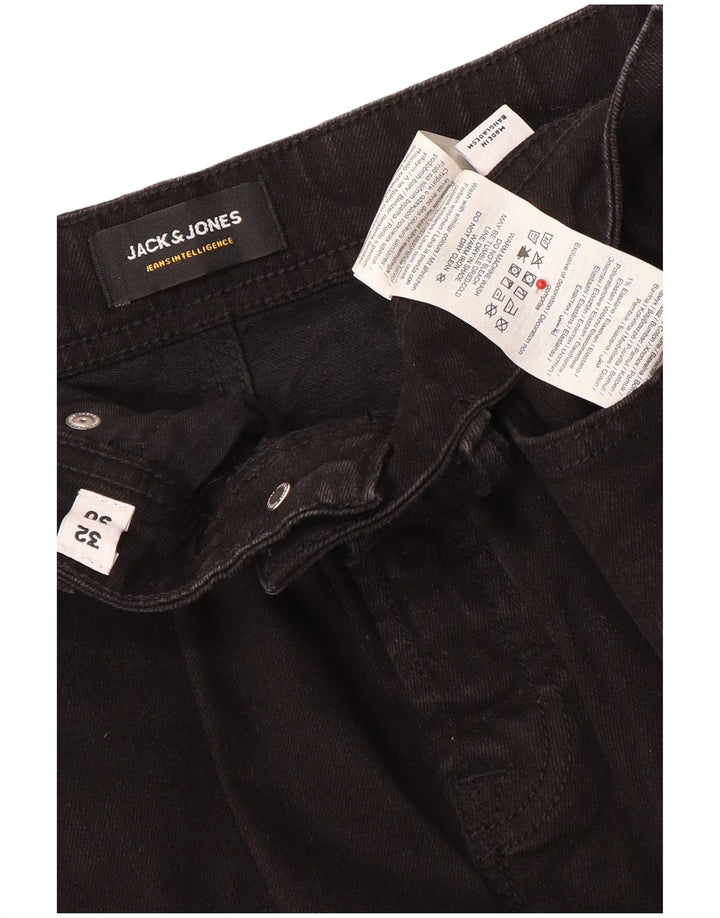 Blugi slim pentru bărbați Jack & Jones W32 L30 bumbac negru