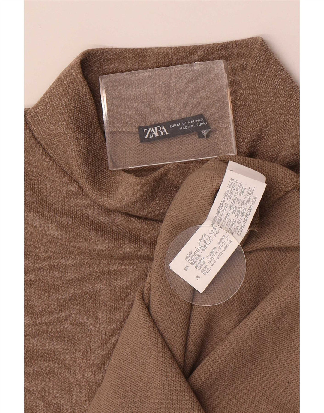 Vest Vest Top Femei Zara UK 12 Maro Mediu Poliester