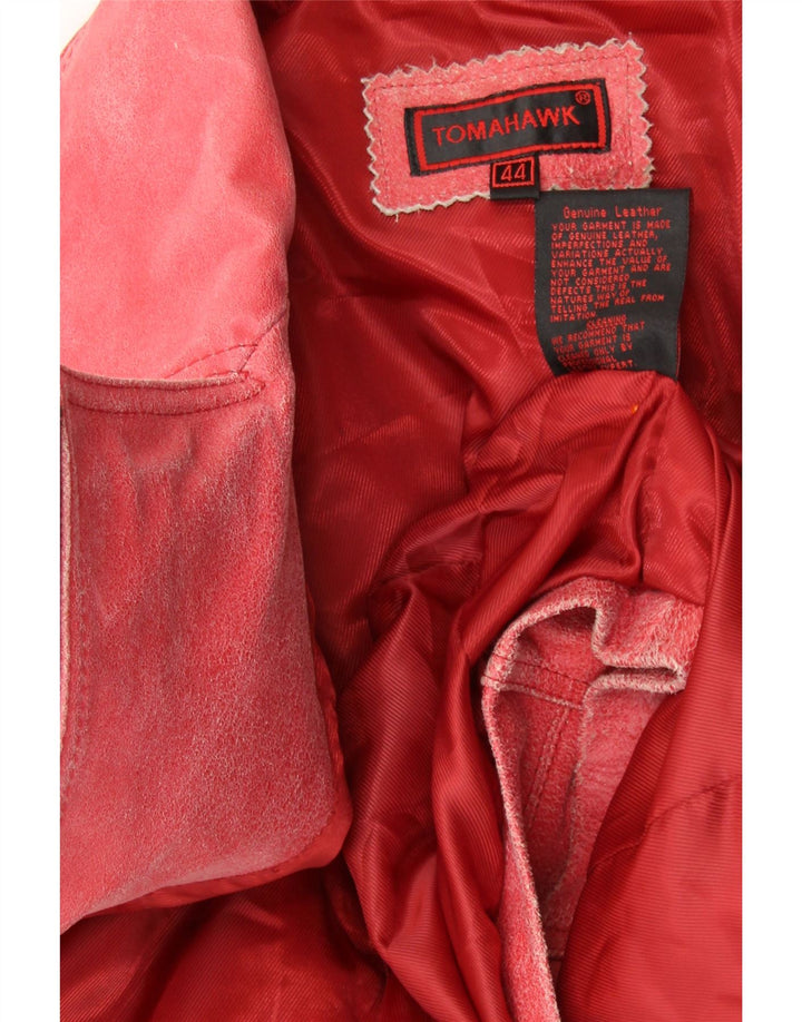 Jachetă de motociclist din piele crop pentru femei TOMAHAWK IT 44 din piele roșie medie