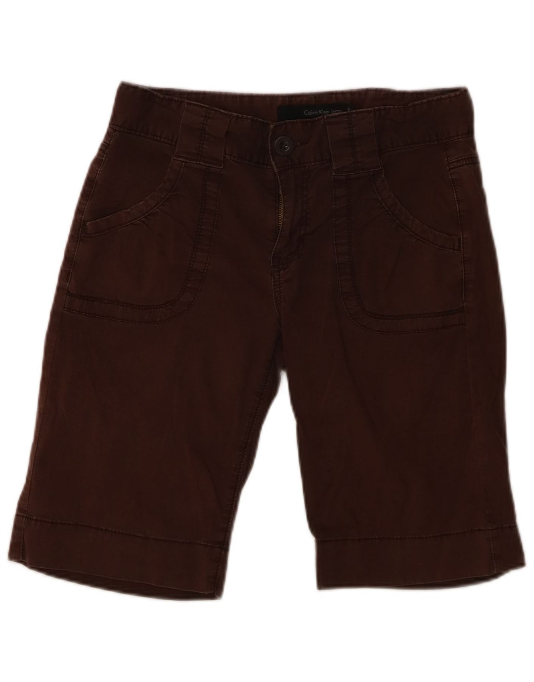 Pantaloni scurți casual pentru femei CALVIN KLEIN US 6 Medium W28 Maro Bumbac