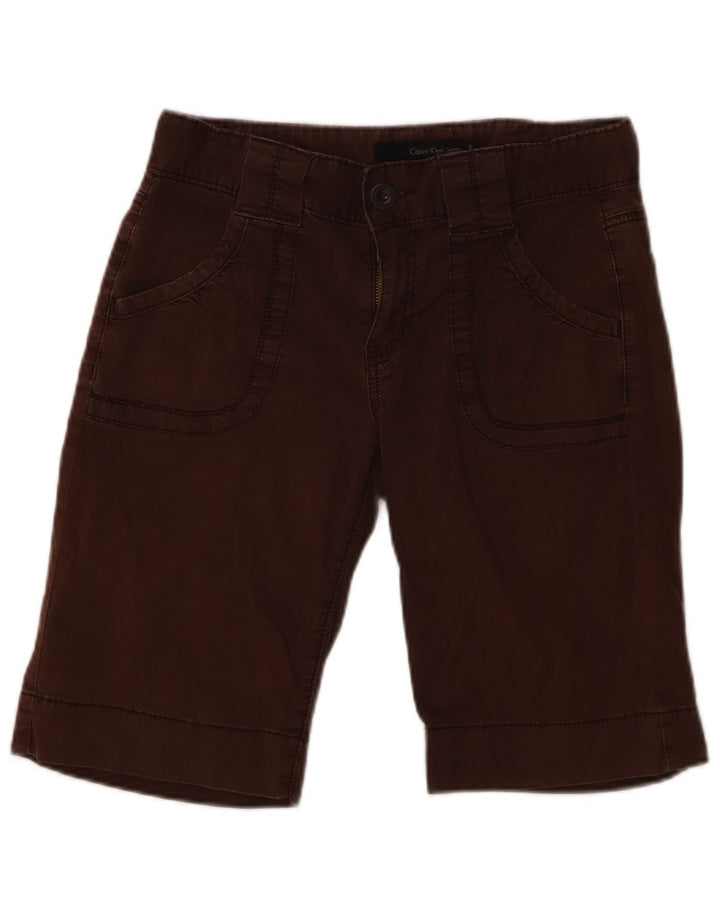 Pantaloni scurți casual pentru femei CALVIN KLEIN US 6 Medium W28 Maro Bumbac