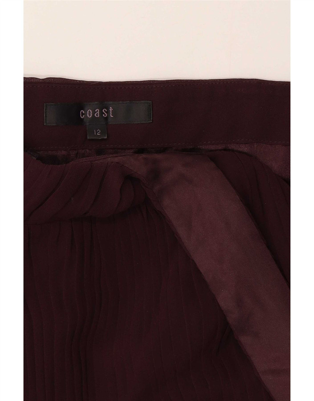 Coast Womens Maxi Halter Dress UK 12 Medium Burgundy Poliester