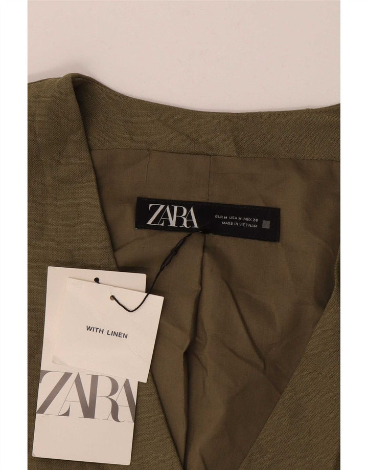 Vestă pentru femei Zara UK 14 Medium Khaki In