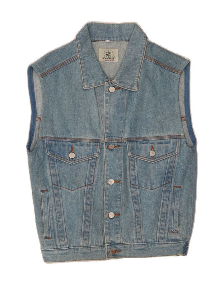 VINTAGE Mens Denim Gilet UK 36 Small Blue Vintage Vintage and Second-Hand Vintage from Messina Hembry 