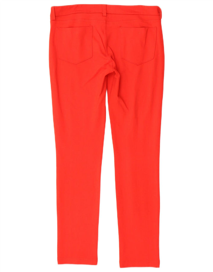 Pantaloni casual slim pentru femei MOSCHINO UK 10 Small W32 L30 Red Viscose