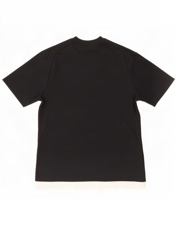 Adidas Mens Climalite T-Shirt Top Large Black Colourblock Polyester