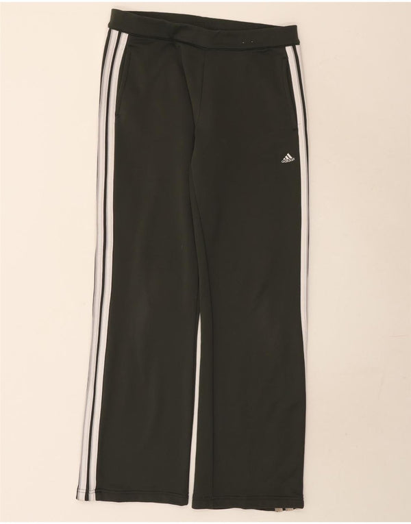 Pantaloni de trening Adidas pentru femei cu picioare largi UK 12 Poliester verde mediu