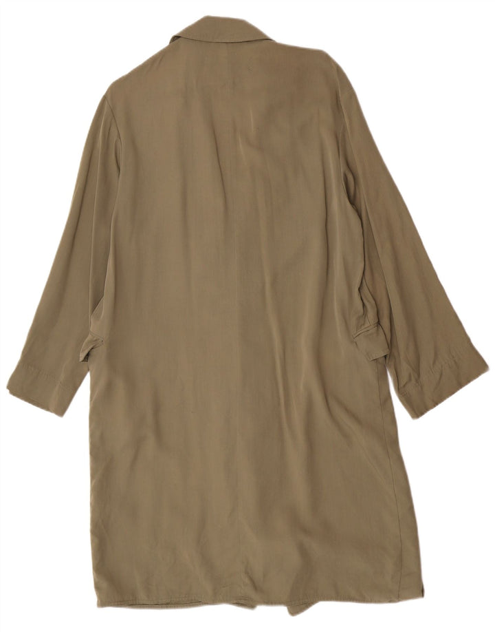 Pardesiu deschis pentru femei Zara UK 14 Medium Khaki Lyocell