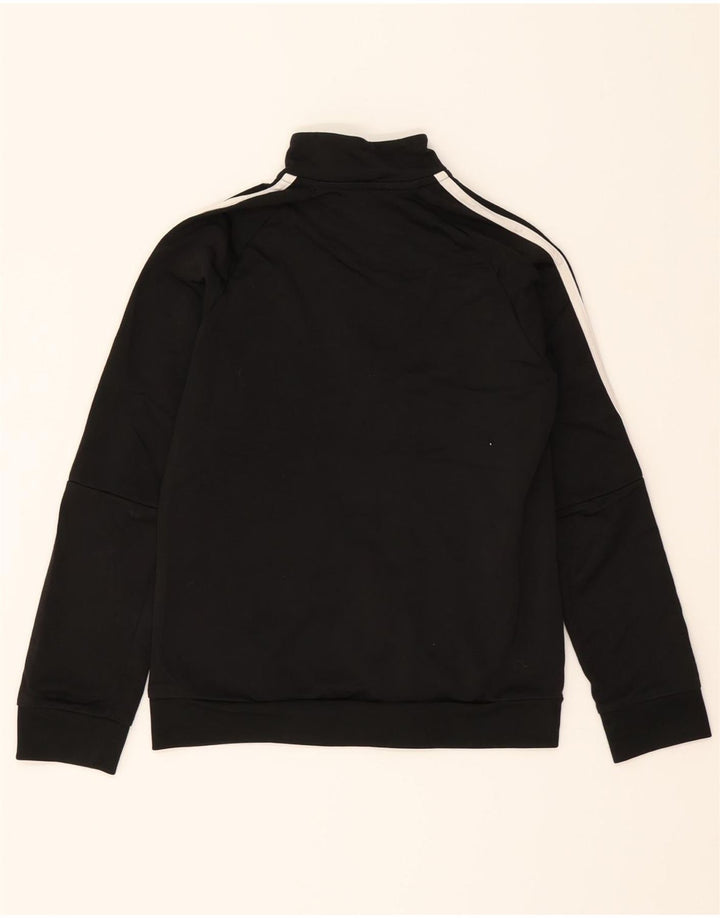 ADIDAS Boys Climalite Tracksuit Top Jacket 9-10 Years Black Polyester Vintage Adidas and Second-Hand Adidas from Messina Hembry 