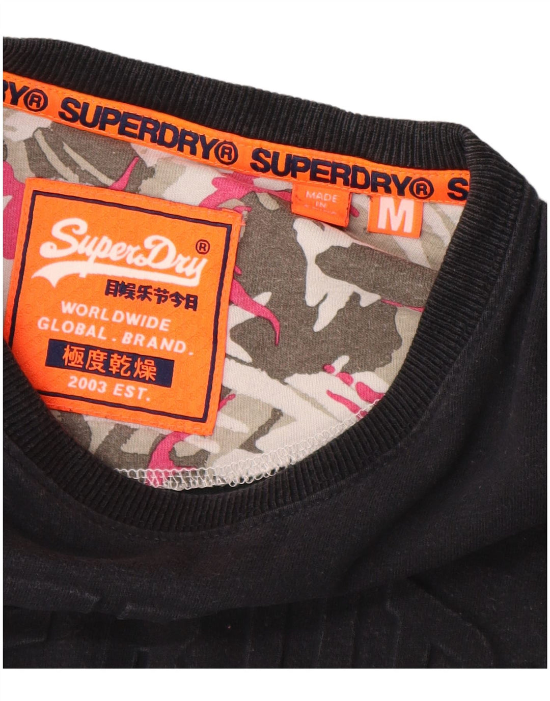 SUPERDRY tricou grafic pentru bărbați Top mediu din bumbac bleumarin