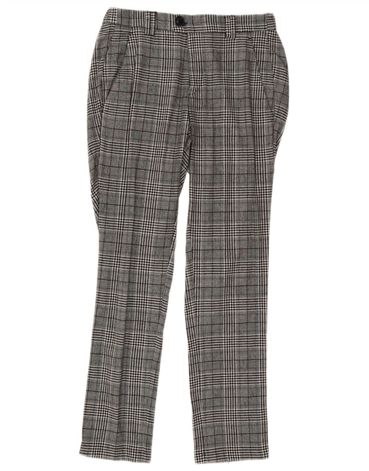 Alessandro Dell'Acqua Pantaloni de costum pentru femei IT 44 Medium W30 L29 Gri Check