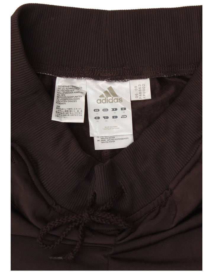 Pantaloni de trening Adidas pentru femei UK 12 Poliester maro mediu