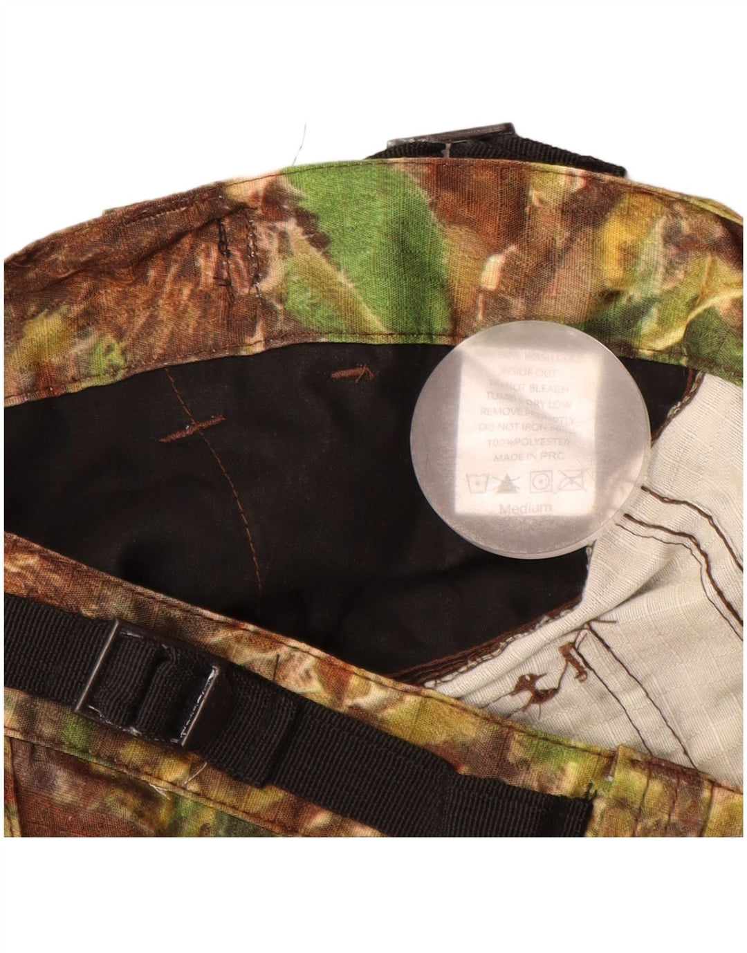 Pantaloni cargo drepți pentru bărbați VINTAGE L32 L31 Poliester floral kaki