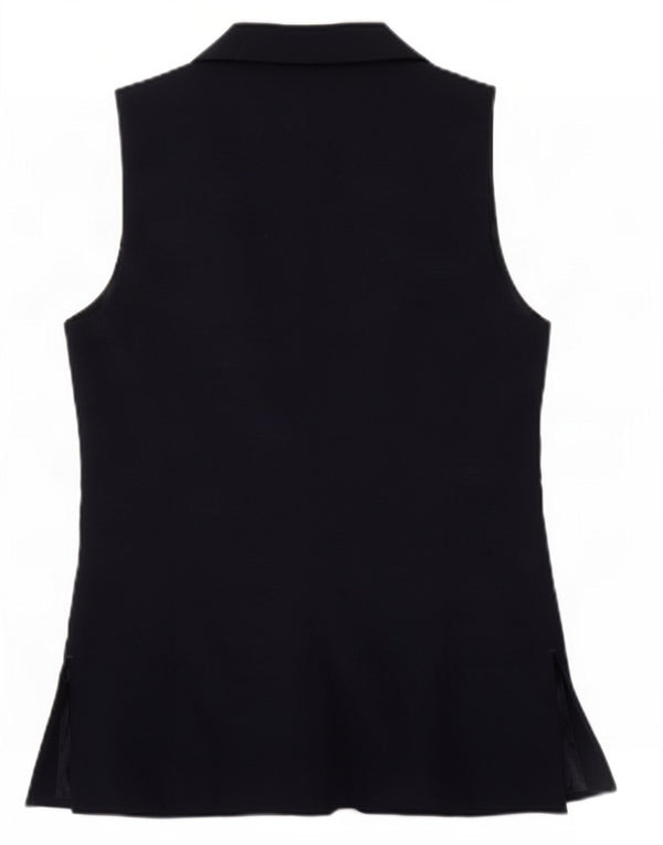 Jachetă blazer deschisă fără mâneci pentru femei Zara UK 10 Poliester bleumarin mic