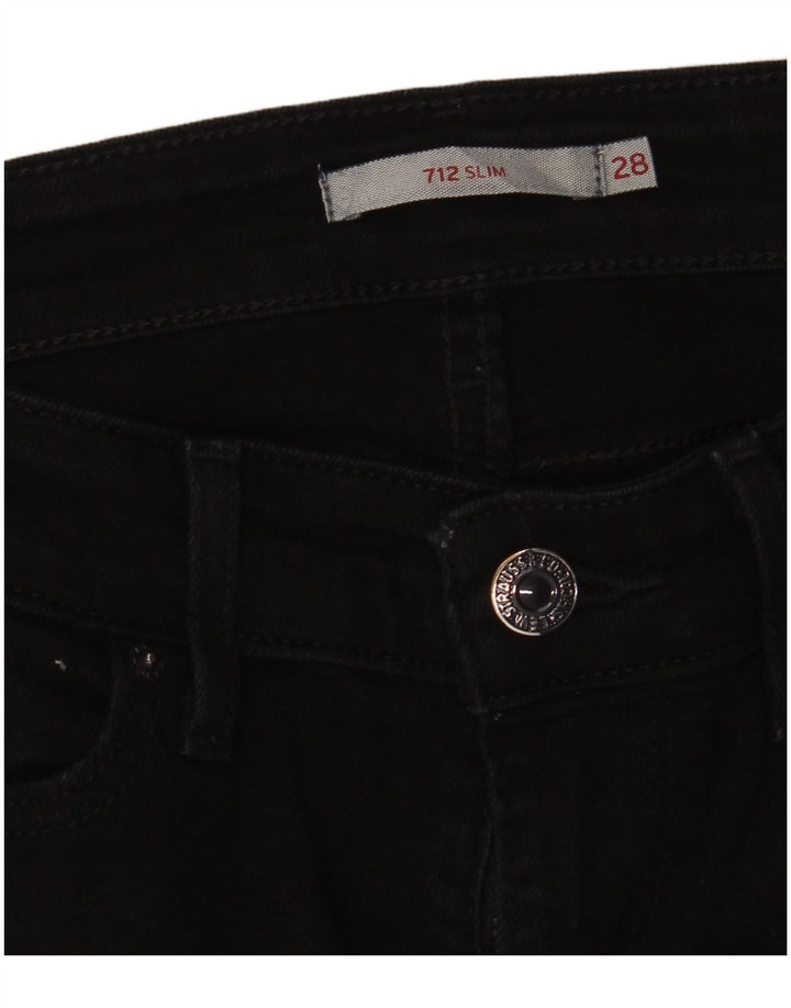 Blugi Levi's 712 Slim pentru femei W28 L28 negri