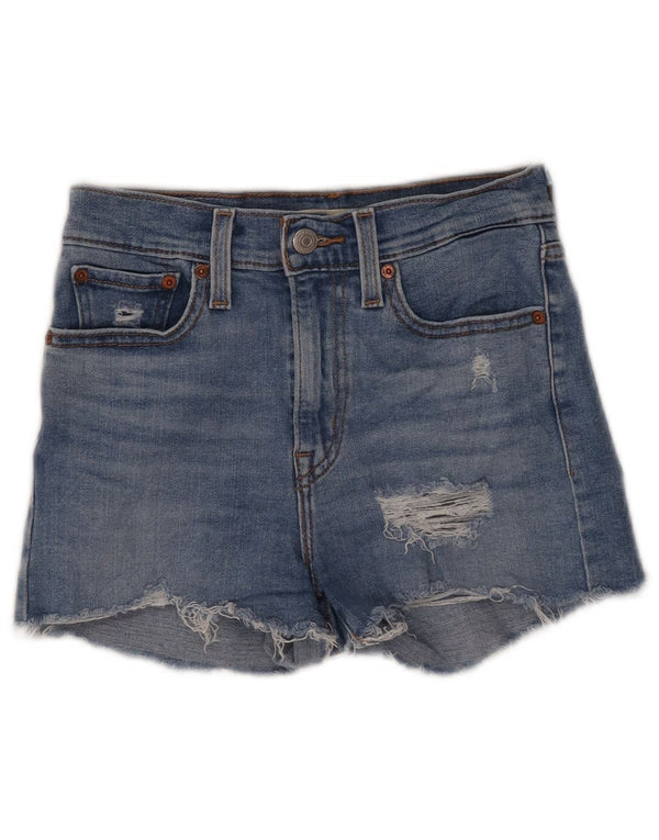 Pantaloni scurți din denim cu talie înaltă Levi's, pentru femei, W25 XS, bumbac albastru
