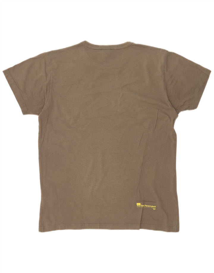 Tricou grafic pentru bărbați Diesel Top Mediu Kaki Bumbac color bloc