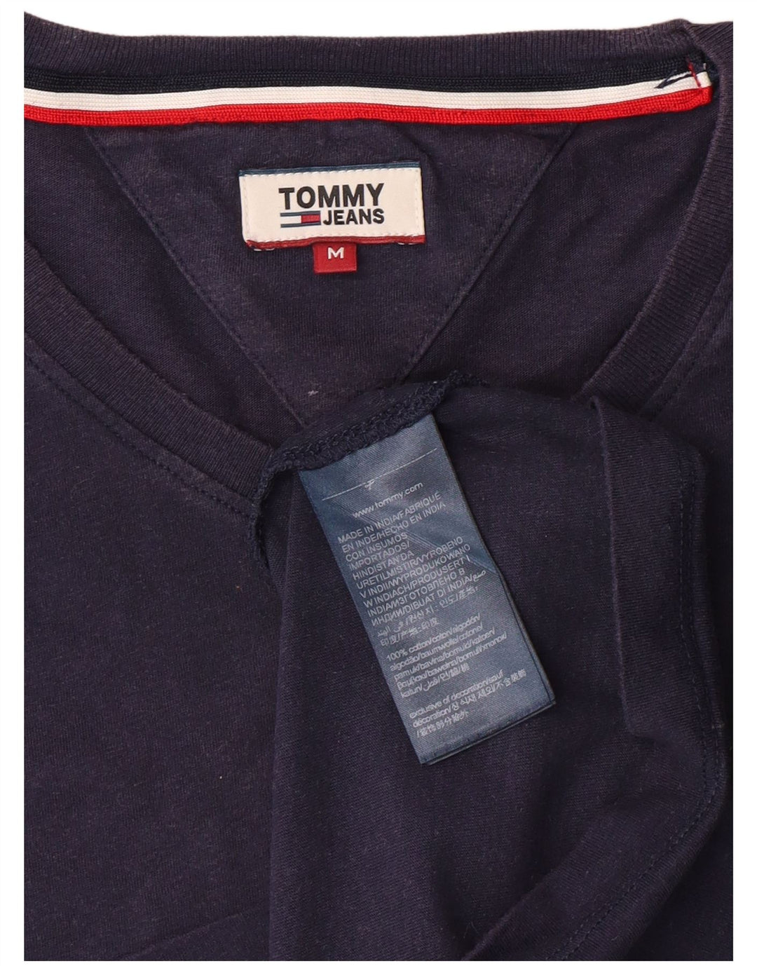 Tricou Tommy Hilfiger pentru femei Top mediu din bumbac bleumarin