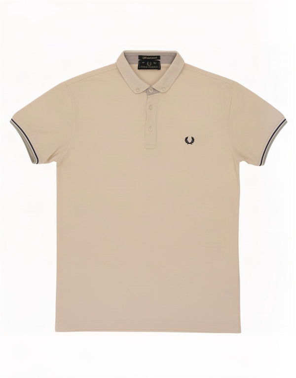 Cămașă polo Fred Perry pentru bărbați, bumbac alb XL