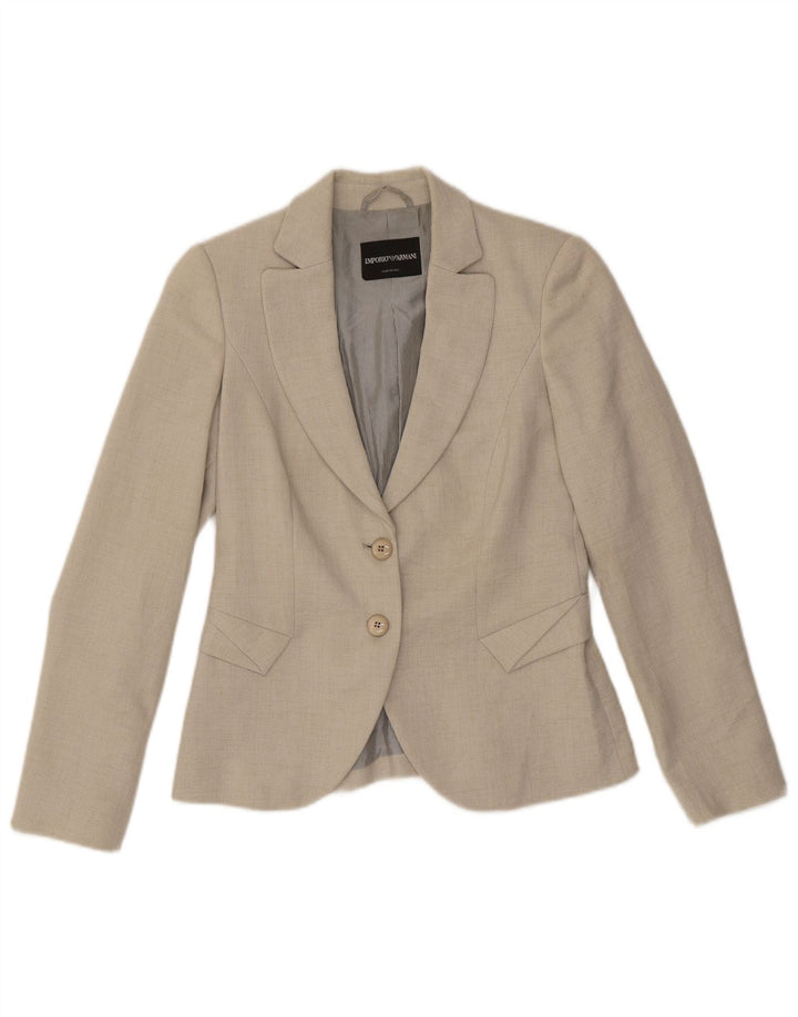 Jachetă pentru femei Emporio Armani cu 2 nasturi IT 40 Poliester gri mic