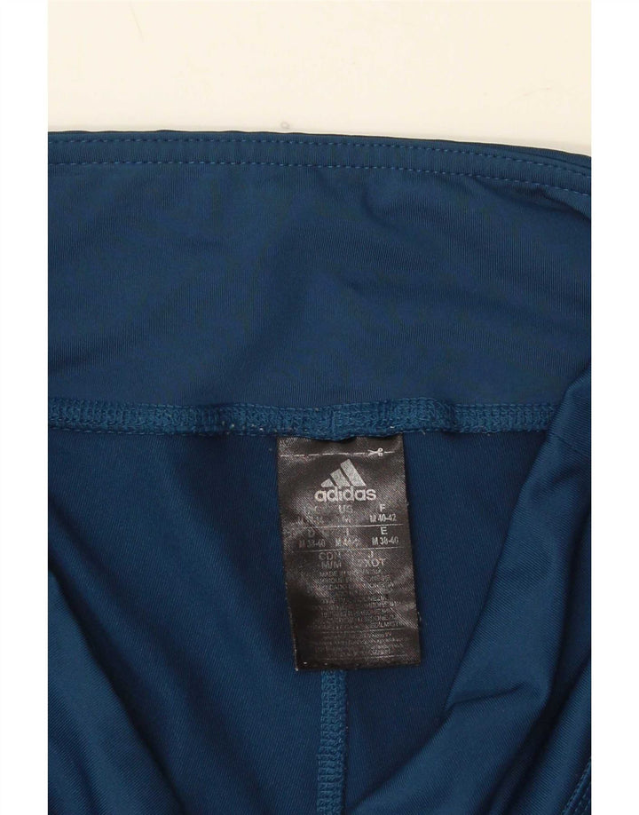 Leggings Capri Adidas pentru femei Marea Britanie 12/14 Poliester albastru mediu