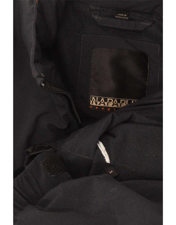 Jachetă Napapijri Geographic Oversized Windbreaker pentru femei UK 10 Small Black
