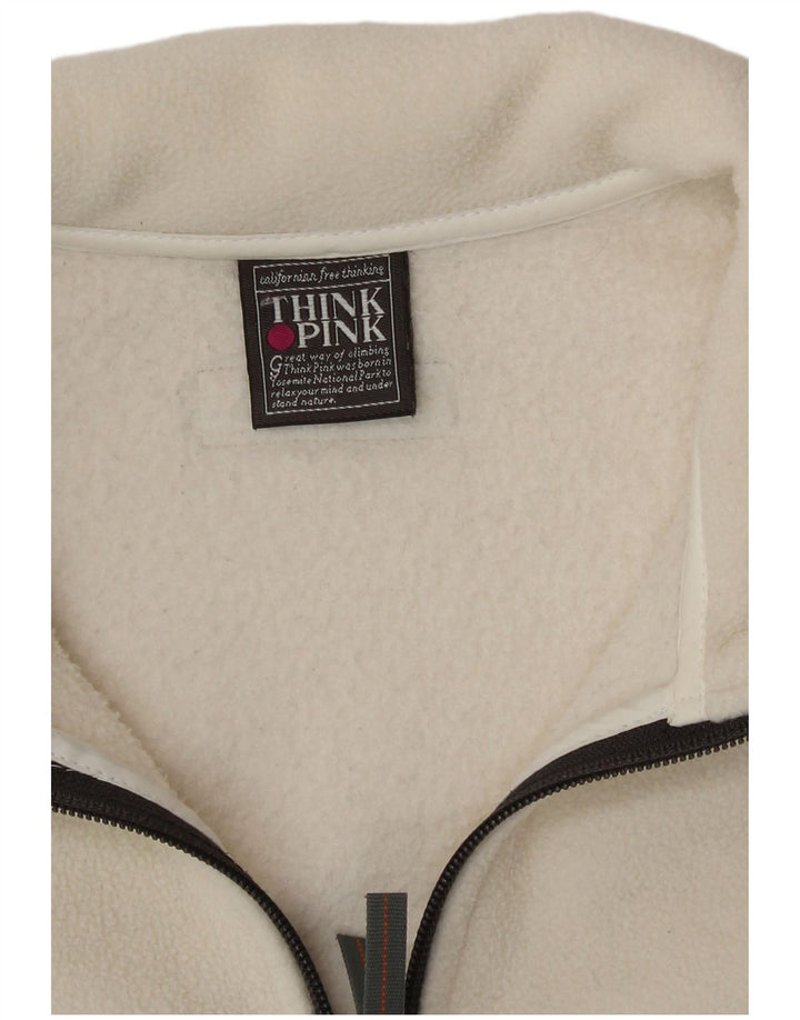 Jachetă pentru femei Think Pink Fleece UK 16 Large White