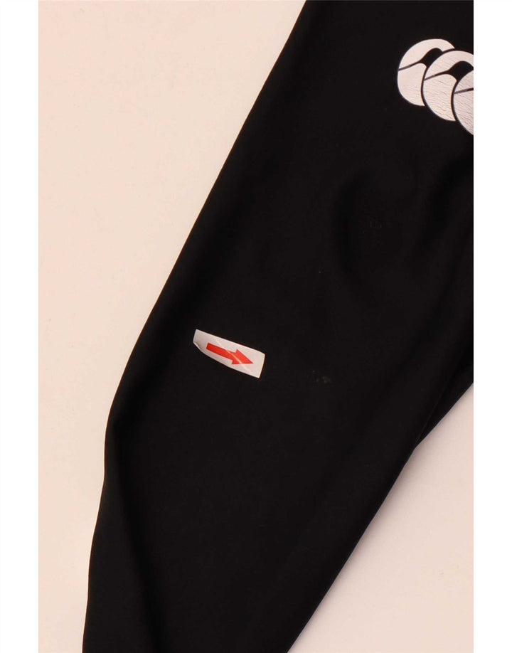 Leggings grafici pentru băieți Canterbury 9-10 ani Poliester negru mediu