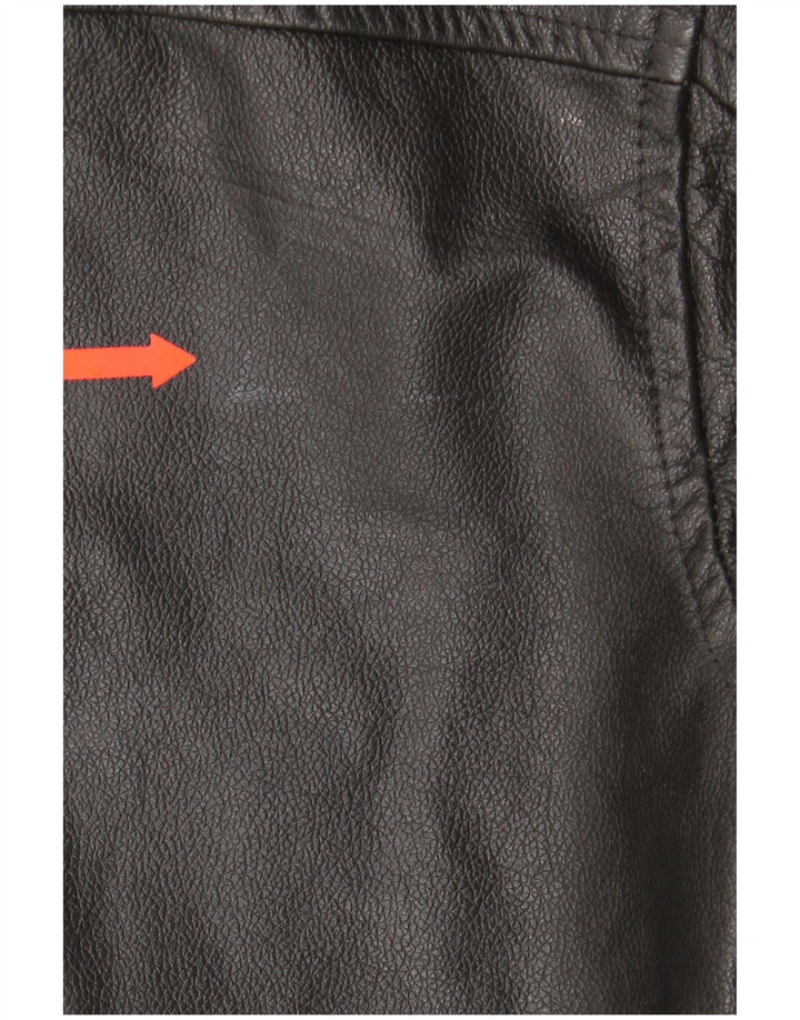4 You Jachetă de piele pentru bărbați UK 38 Medium Black Leather