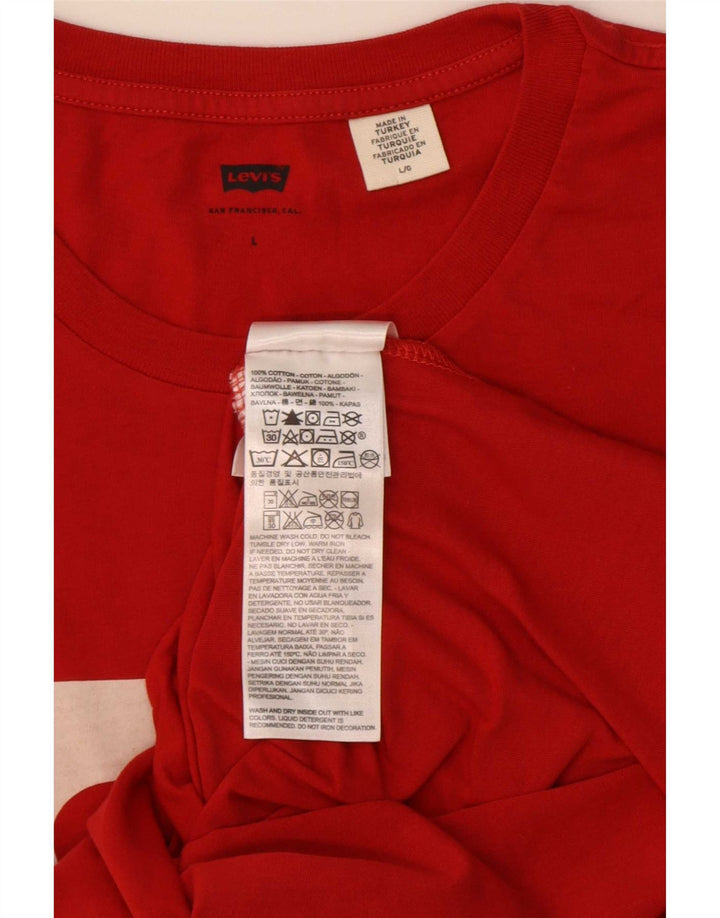Tricou grafic Levi's pentru bărbați Top mare, roșu, bumbac