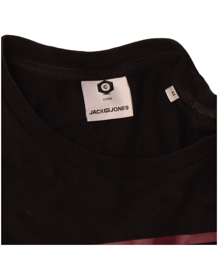 Tricou cu grafic Jack & Jones pentru bărbați Top mediu din bumbac negru