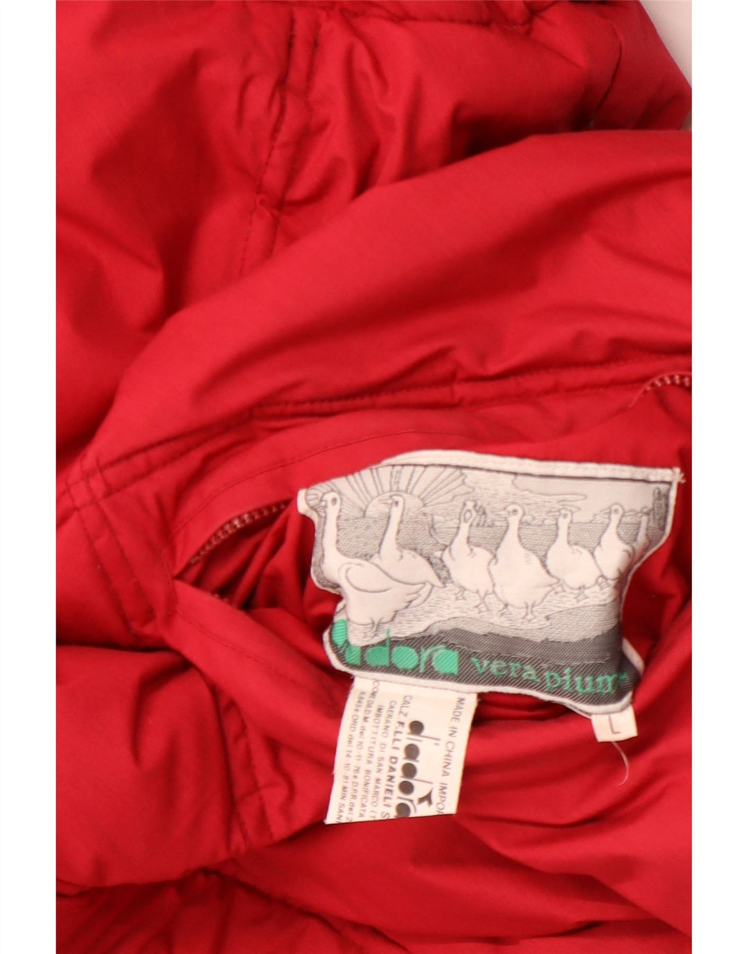 Jachetă căptușită reversibilă DIADORA pentru femei, mare, roșu, 16 UK