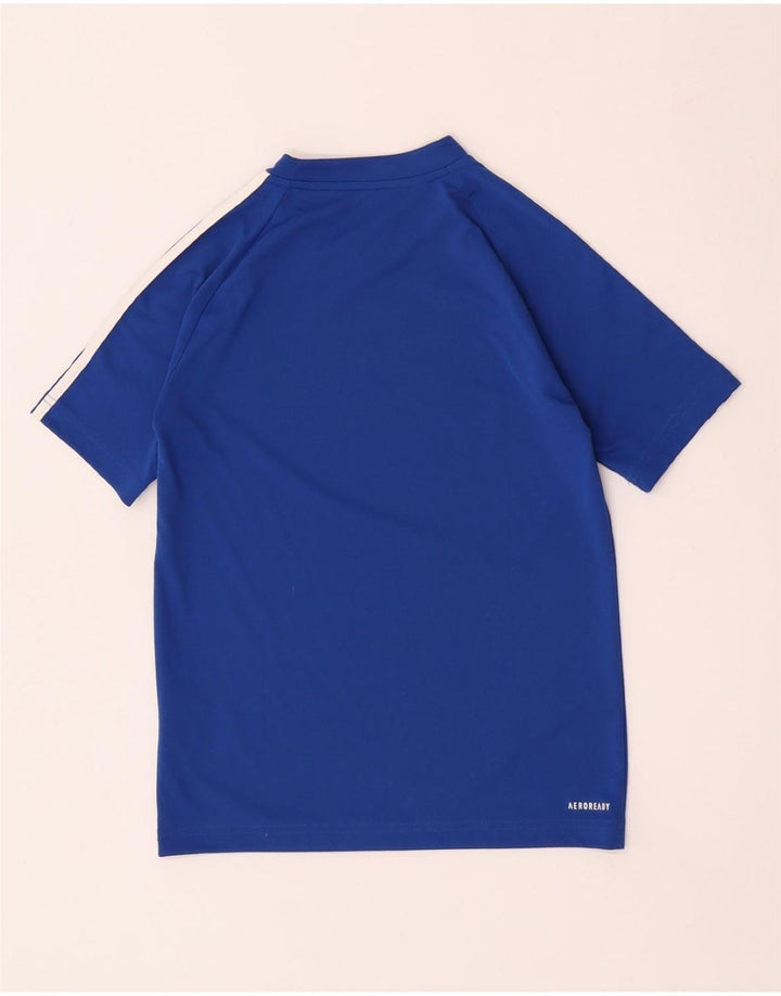 Tricou Adidas Aeroready pentru baieti Top 11-12 ani poliester albastru