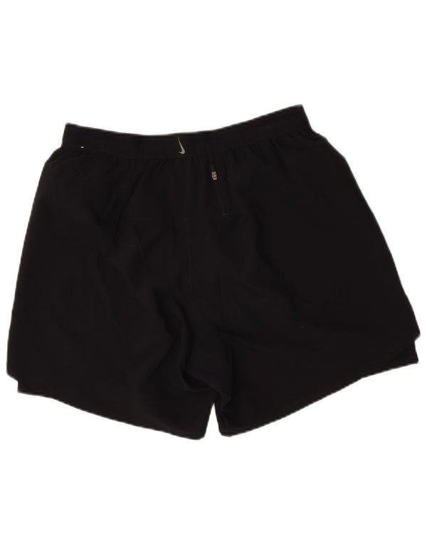 Pantaloni scurți sport Nike Dri Fit pentru femei, mari, negru, poliester