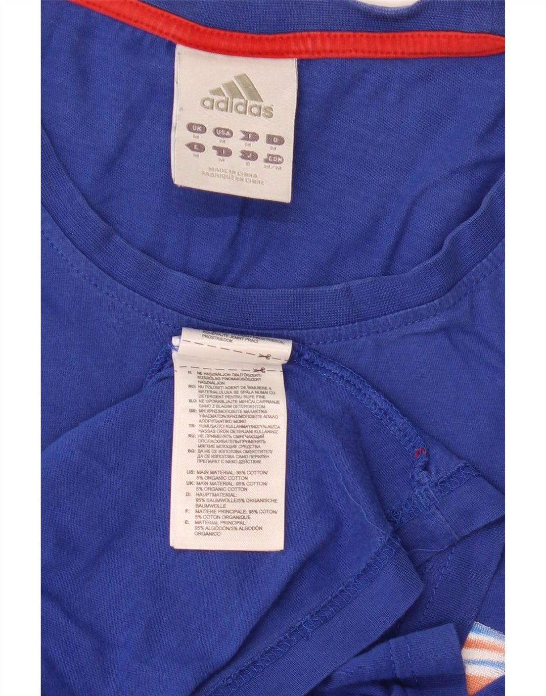 Tricou grafic pentru bărbați Adidas Top, bumbac albastru mediu