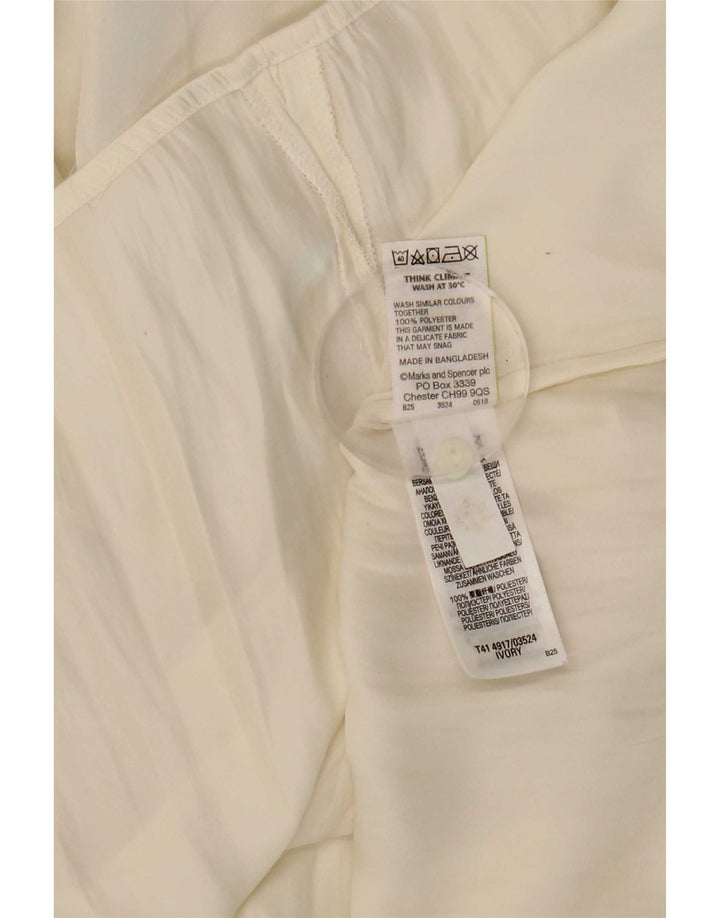 Bluză cu mânecă lungă cu volane în față pentru femei Marks & Spencer, UK 18 XL, bej