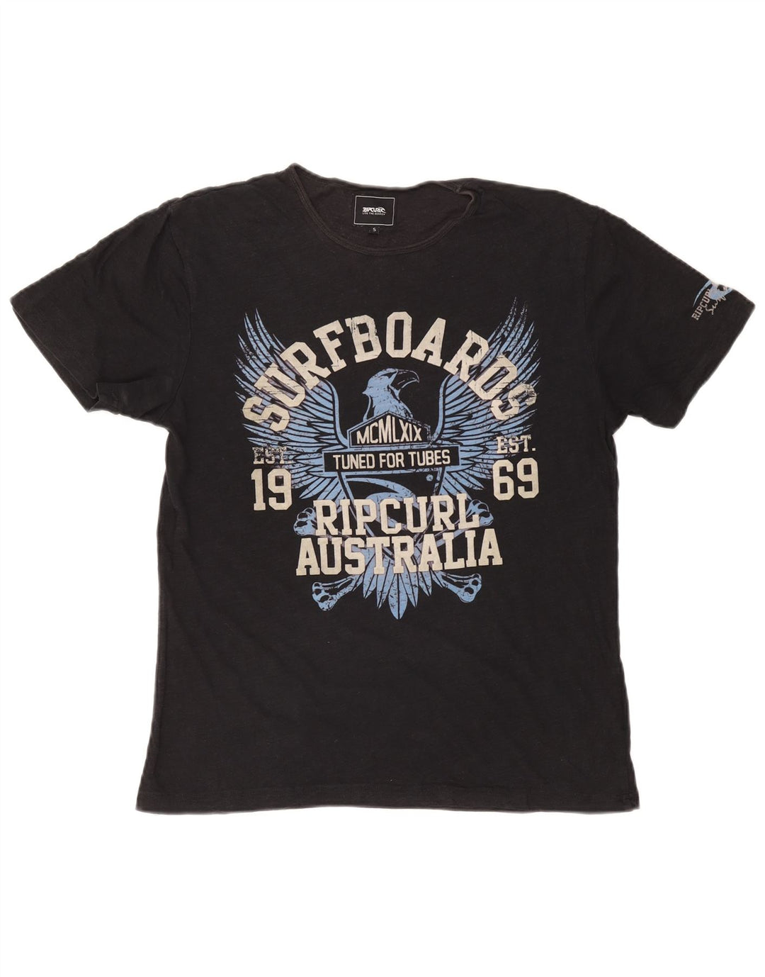 Tricou grafic RIP CURL pentru bărbați Top mic negru