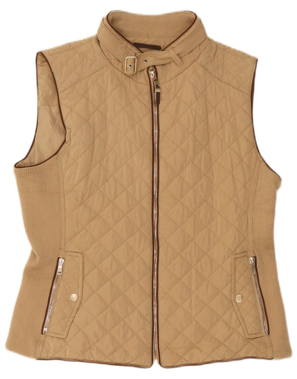 Gilet matlasat pentru femei Zara UK 18 XL Bej