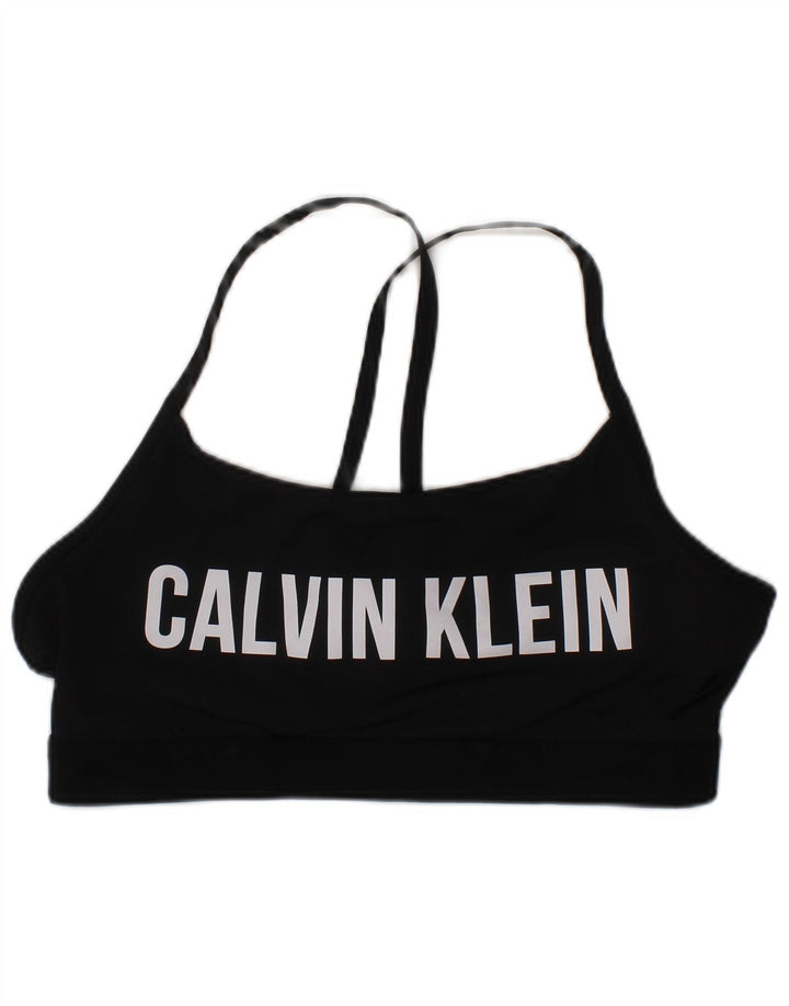 Calvin Klein Womens Graphic Sport Bra Top Small Black Sports