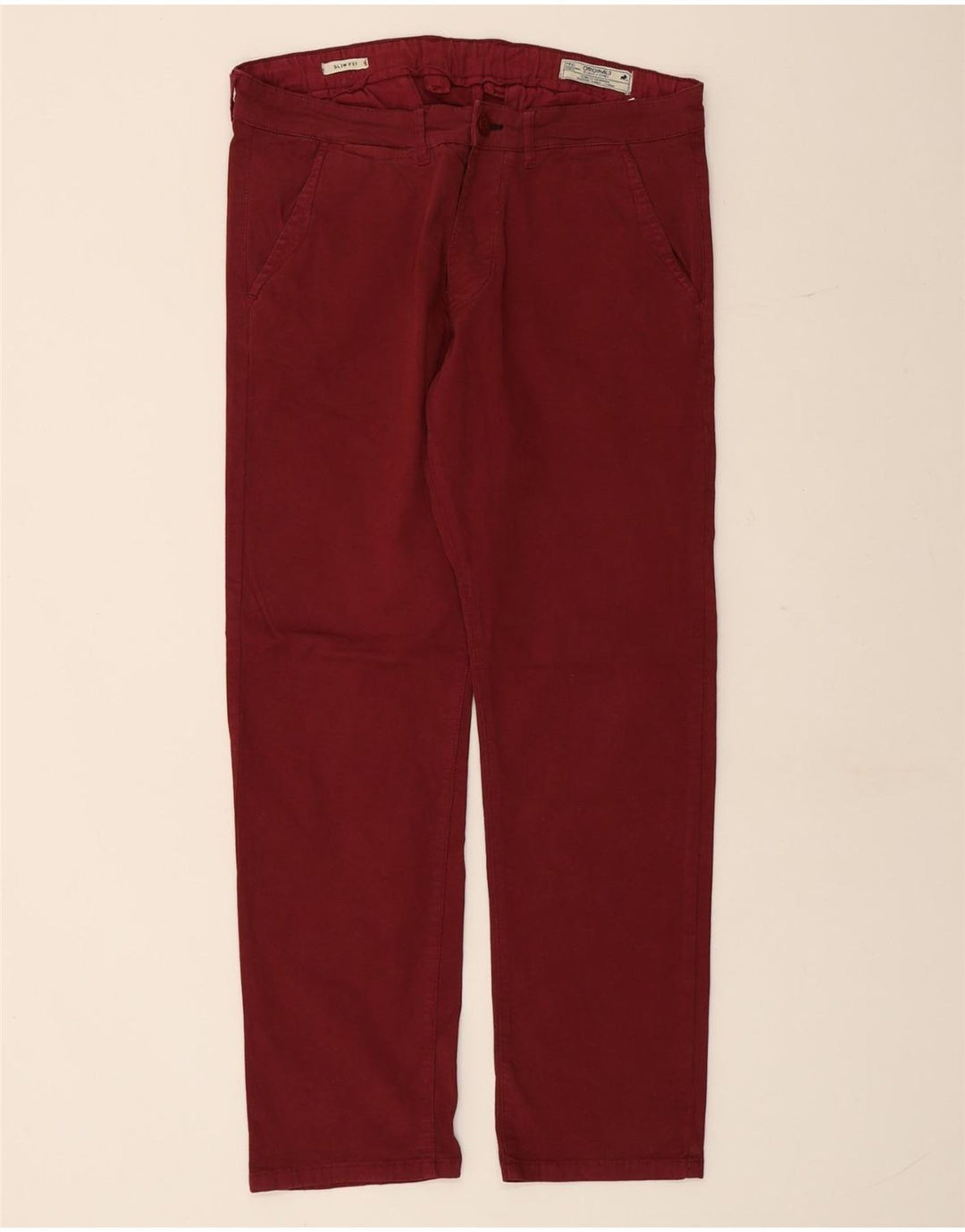 Pantaloni chino slim fit pentru bărbați JACK & JONES L34 L30 bumbac maro