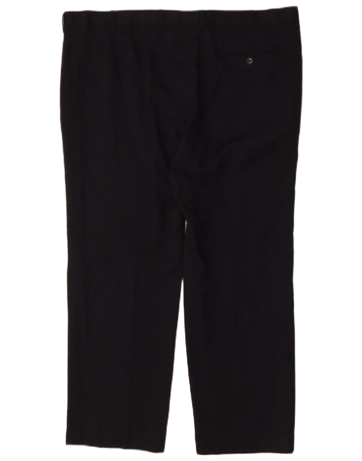 Pantaloni de costum obișnuiți, drepti, pentru bărbați, Marks & Spencer, L42 L29, bleumarin