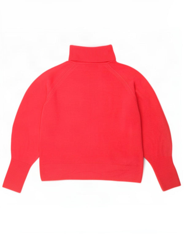 Marks & Spencer Womens Roll Neck Jumper Sweater UK 14 Medium Pink Acrylic
