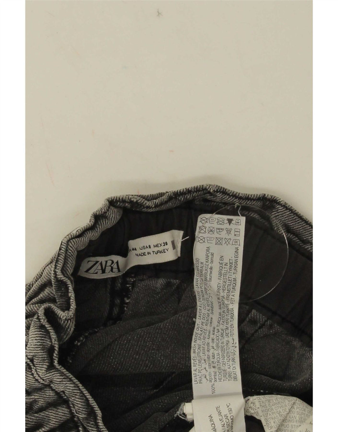 Blugi largi pentru femei Crop Cargo Zara EU 40 Mediu L32 L25 Bumbac gri