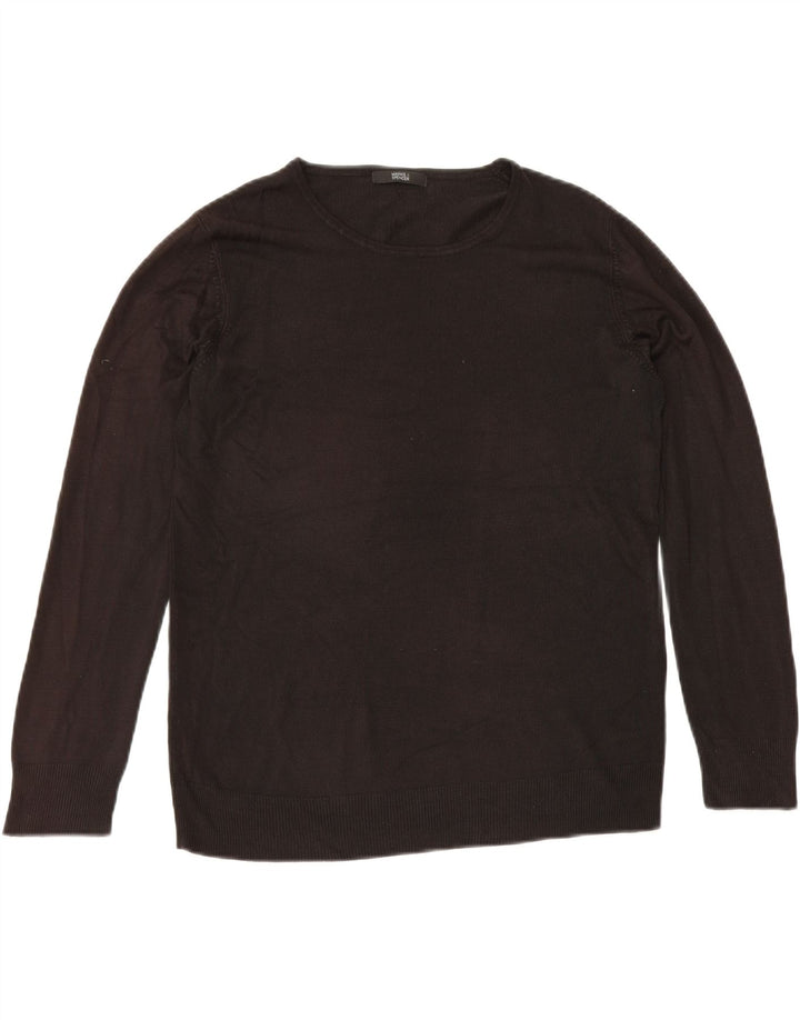 Pulover pentru femei Marks & Spencer cu decolteu triplu UK 12 Medium Negru Acrilic
